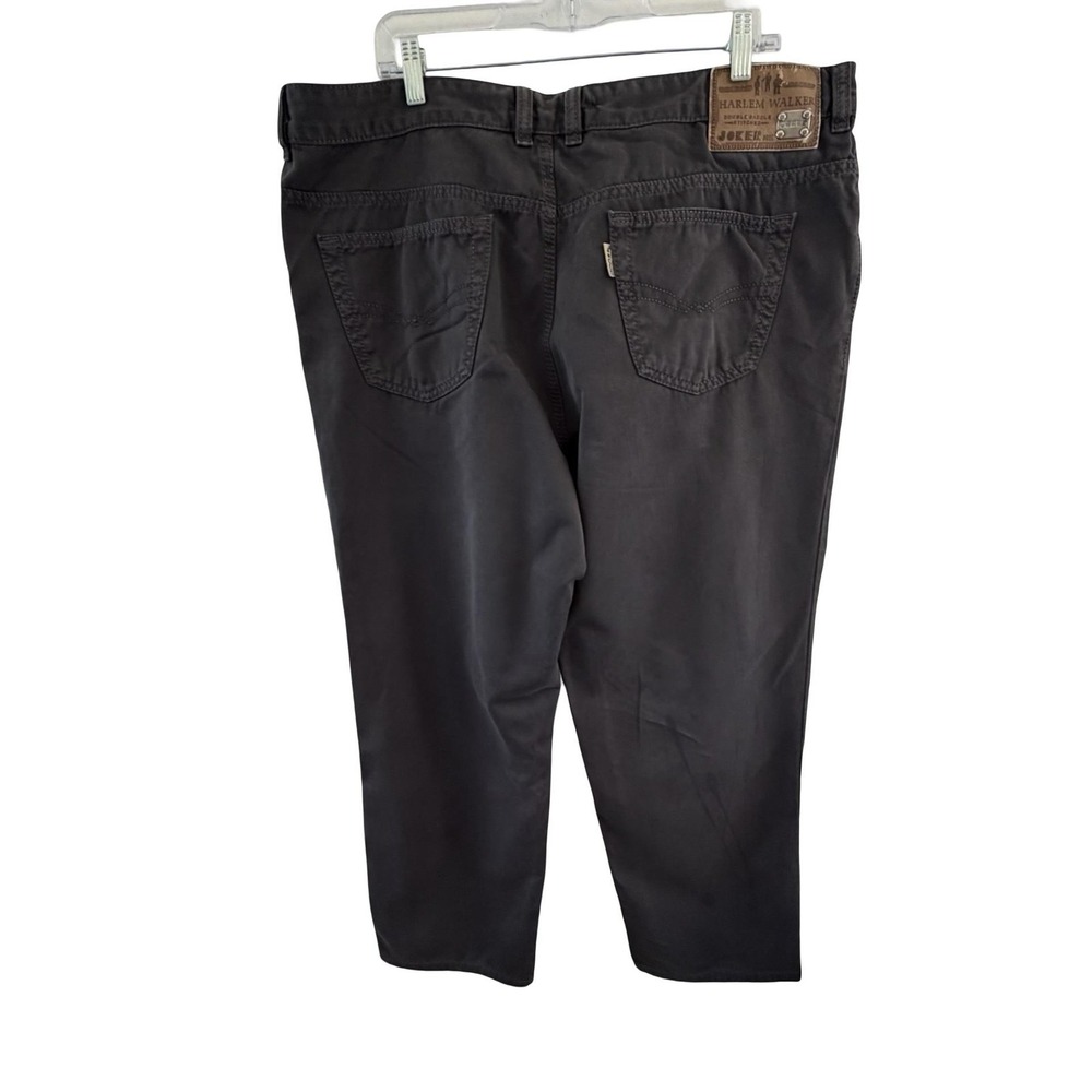 Joker Harlem Walker Jeans Mens 42x28 Gray Dark Wash Cotton Denim Logo Patch - Picture 4 of 16